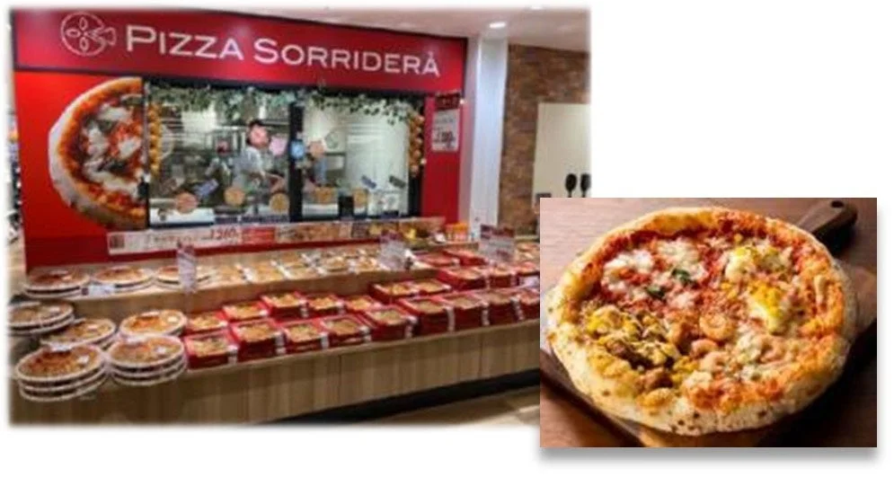 ピザ専門店「PIZZA SORRIDERÀ」の店頭