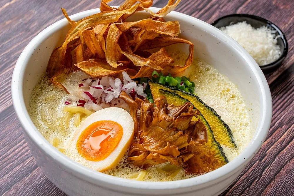 ラーメンのクローズアップ、具材