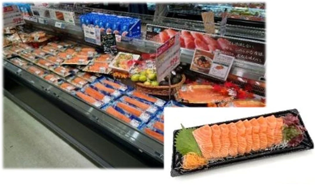 スーパーマーケットの鮮魚コーナー