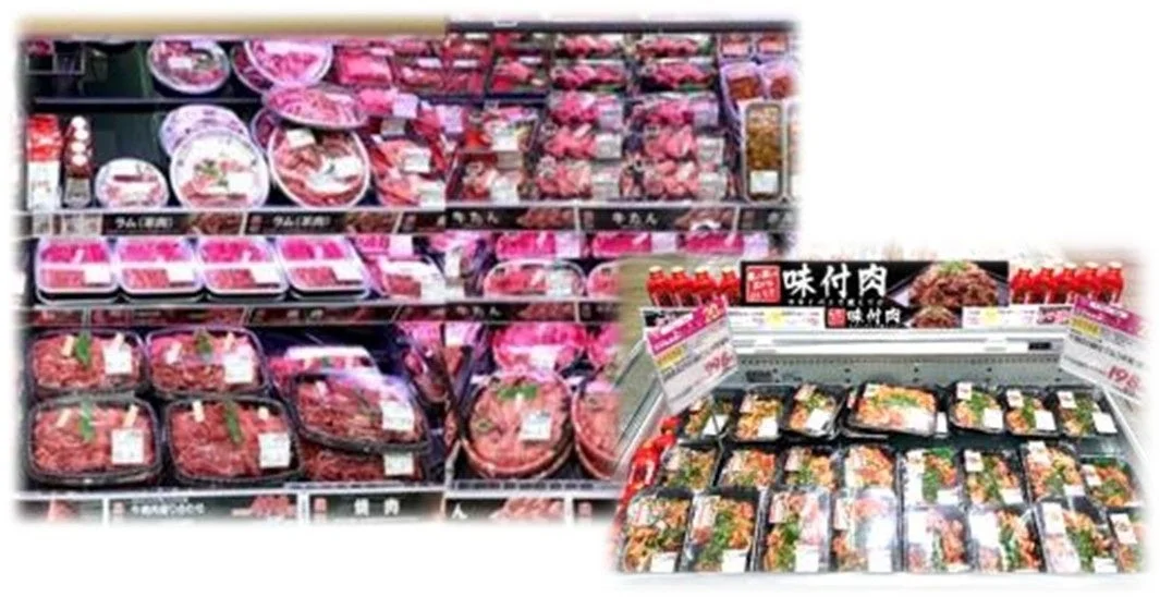 スーパーマーケットの精肉コーナー