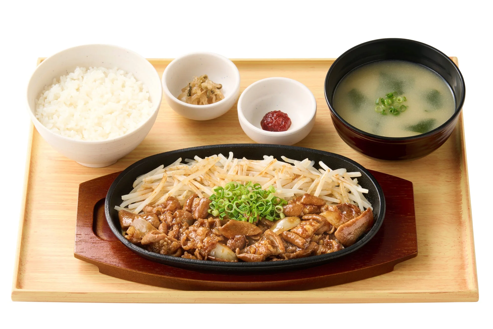 牛カルビと牛ホルモン焼の定食