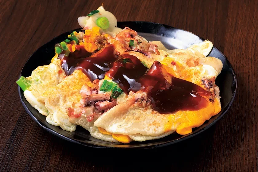 大阪名物！玉子入りいかやきねぎ入り