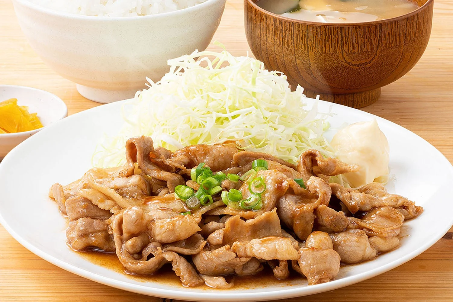 豚バラ肉 生姜焼き定食