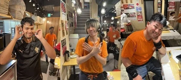 活気ある店内のスタッフ