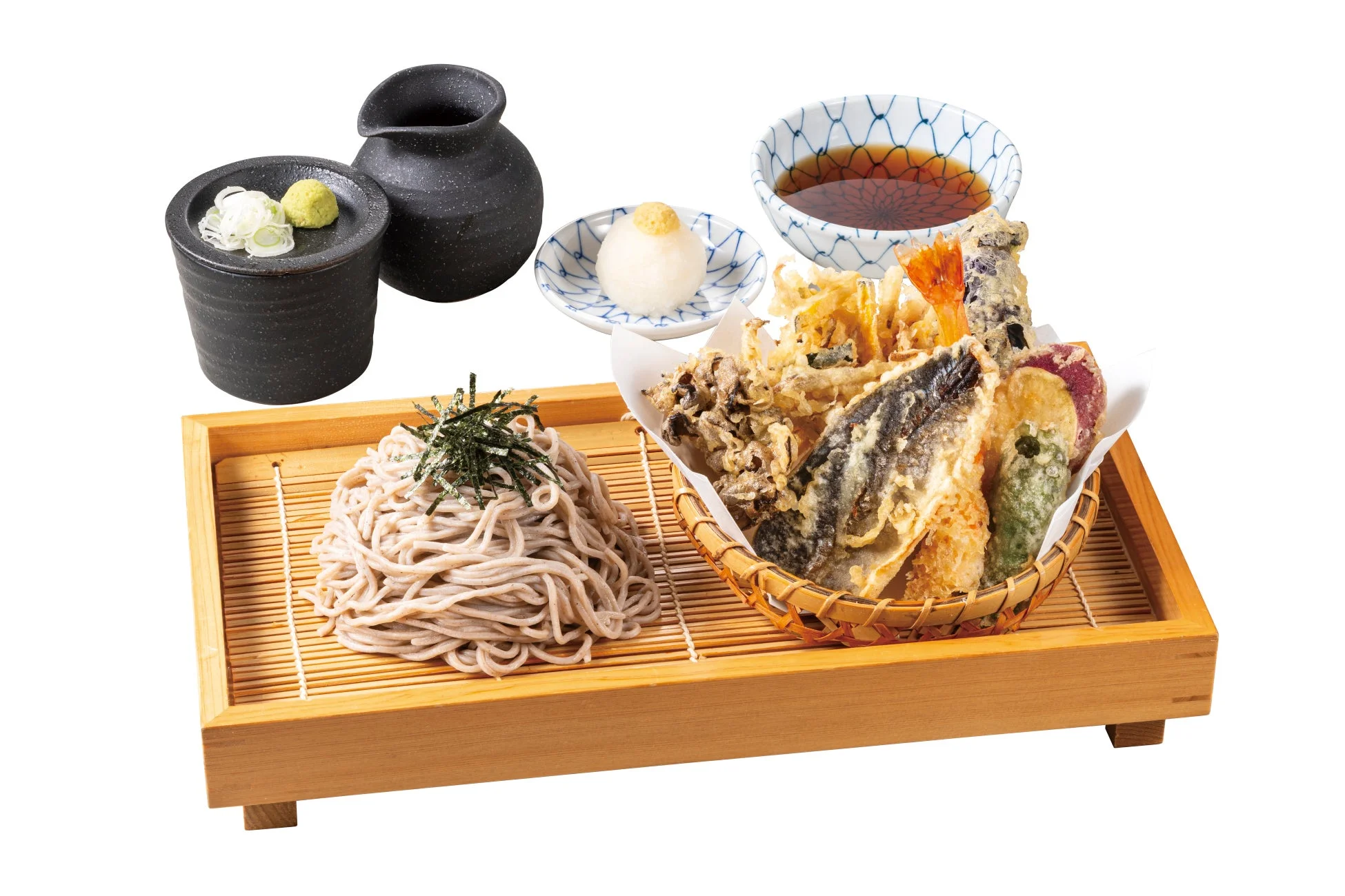 秋鯵天盛りそば(冷)