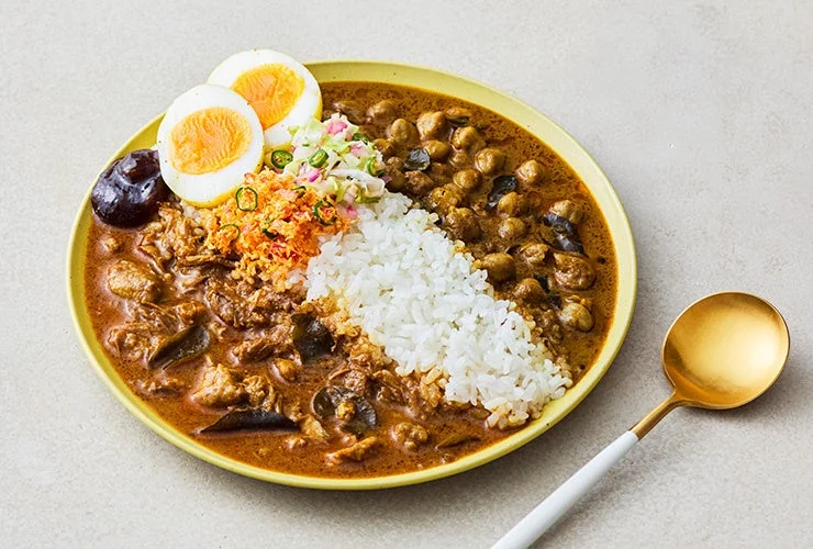 チキンとひよこ豆カレーのワンプレート