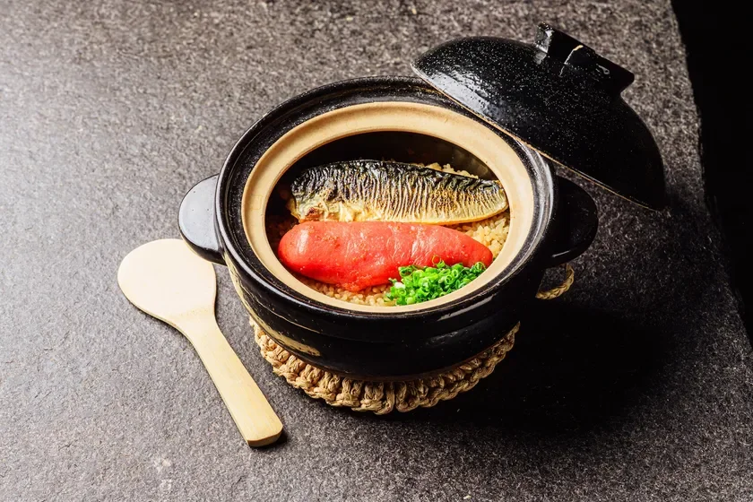 道産明太子と鯖の土鍋ご飯