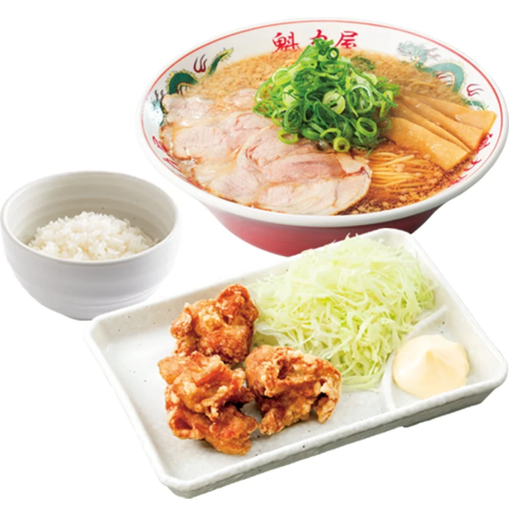 ラーメンと唐揚げ定食
